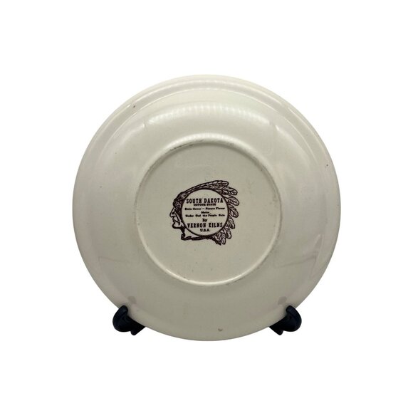 Vintage Vernon Kilns South Dakota Commemorative Plate 10.5" Historic Landmarks - Picture 2 of 8
